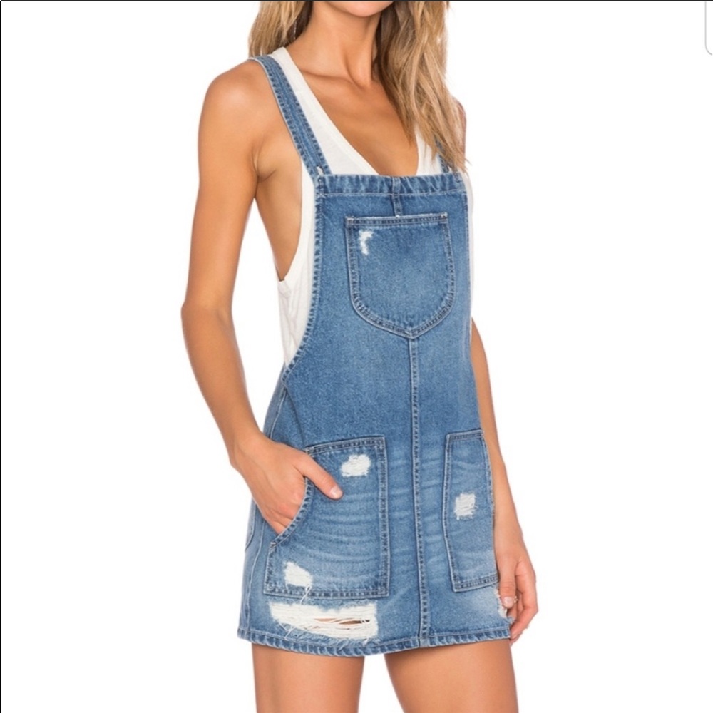Tularosa Sophia Overall Denim Dress - Picture 2 of 7